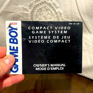 Vintage Game Boy Pocket Video Game Manual English and French Authentic Rare